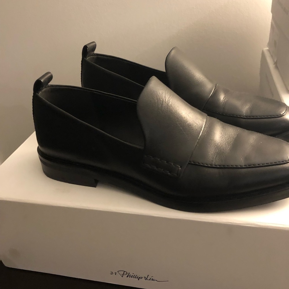 Phillip Lim black leather Alexa loafer - Picture 3 of 7